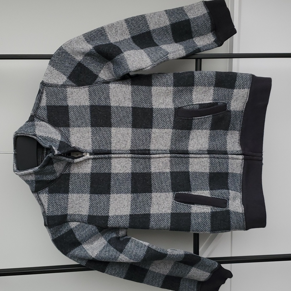Kids OshKosh Buffalo Check Zip Up Cardigan Sweater